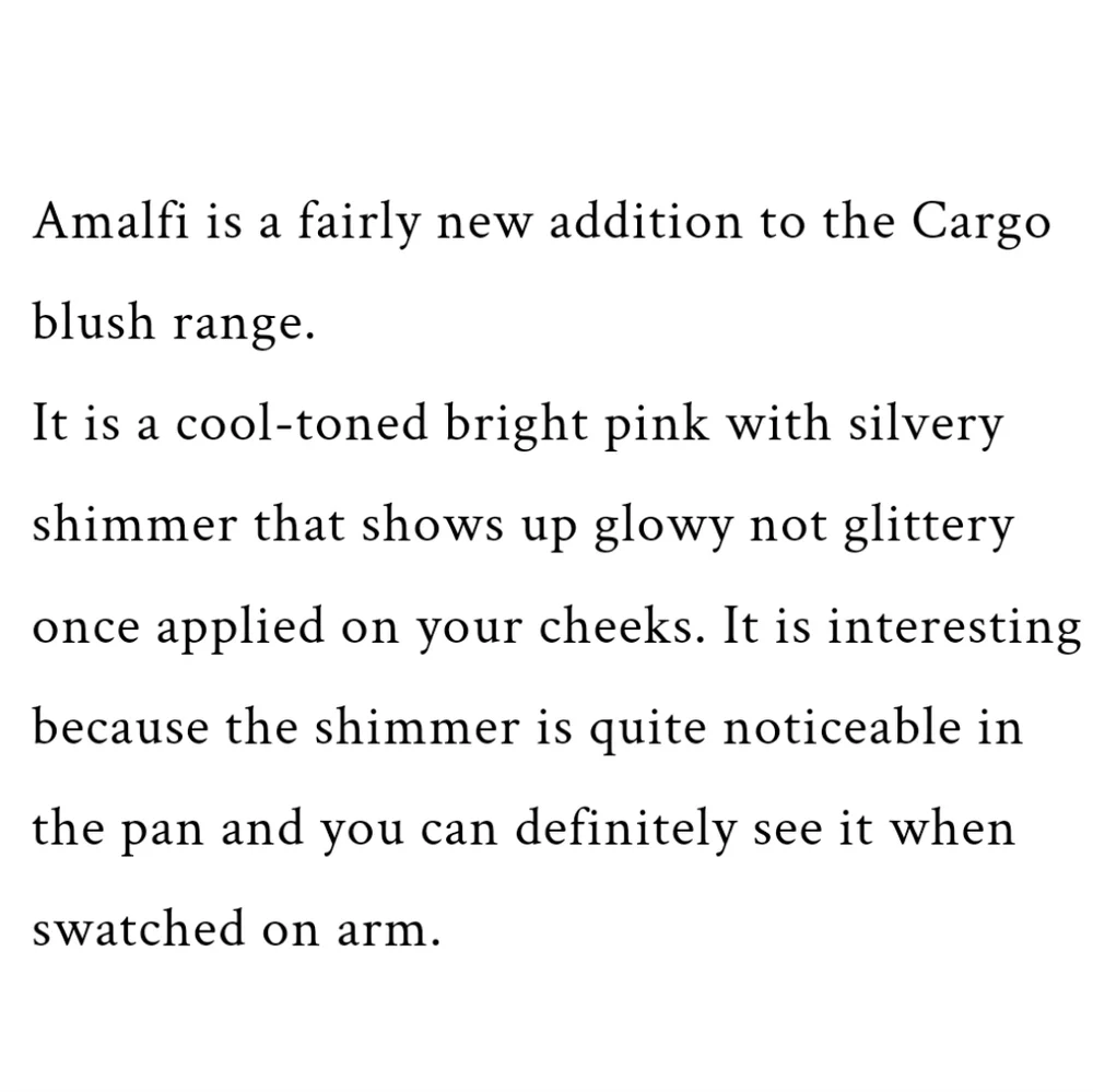 🆕 CARGO Cosmetics BL-21 Amalfi Blush
